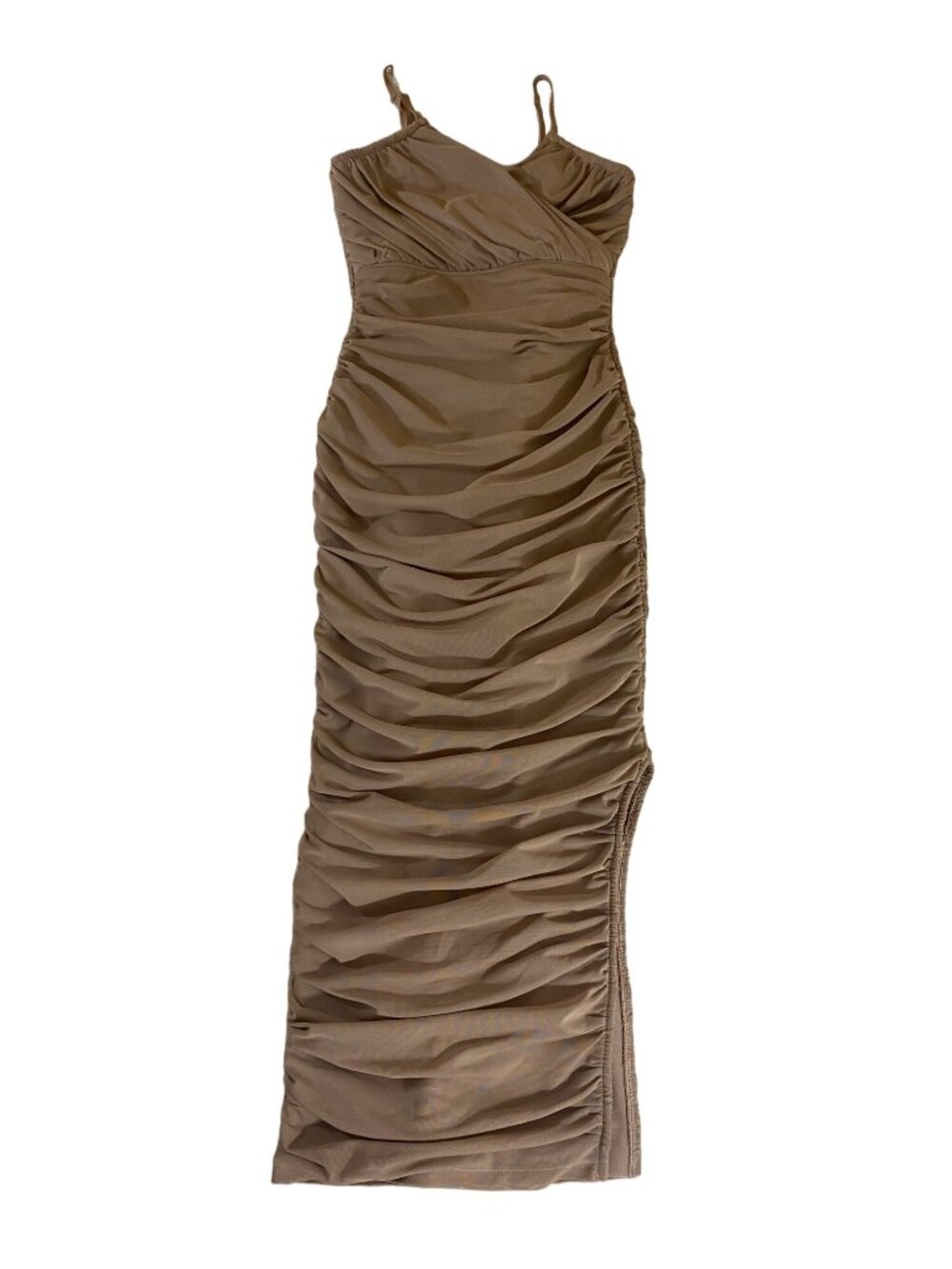 Revolve Elliatt X Pippa Dress Nude Body Con Ruched Dress - Medium
